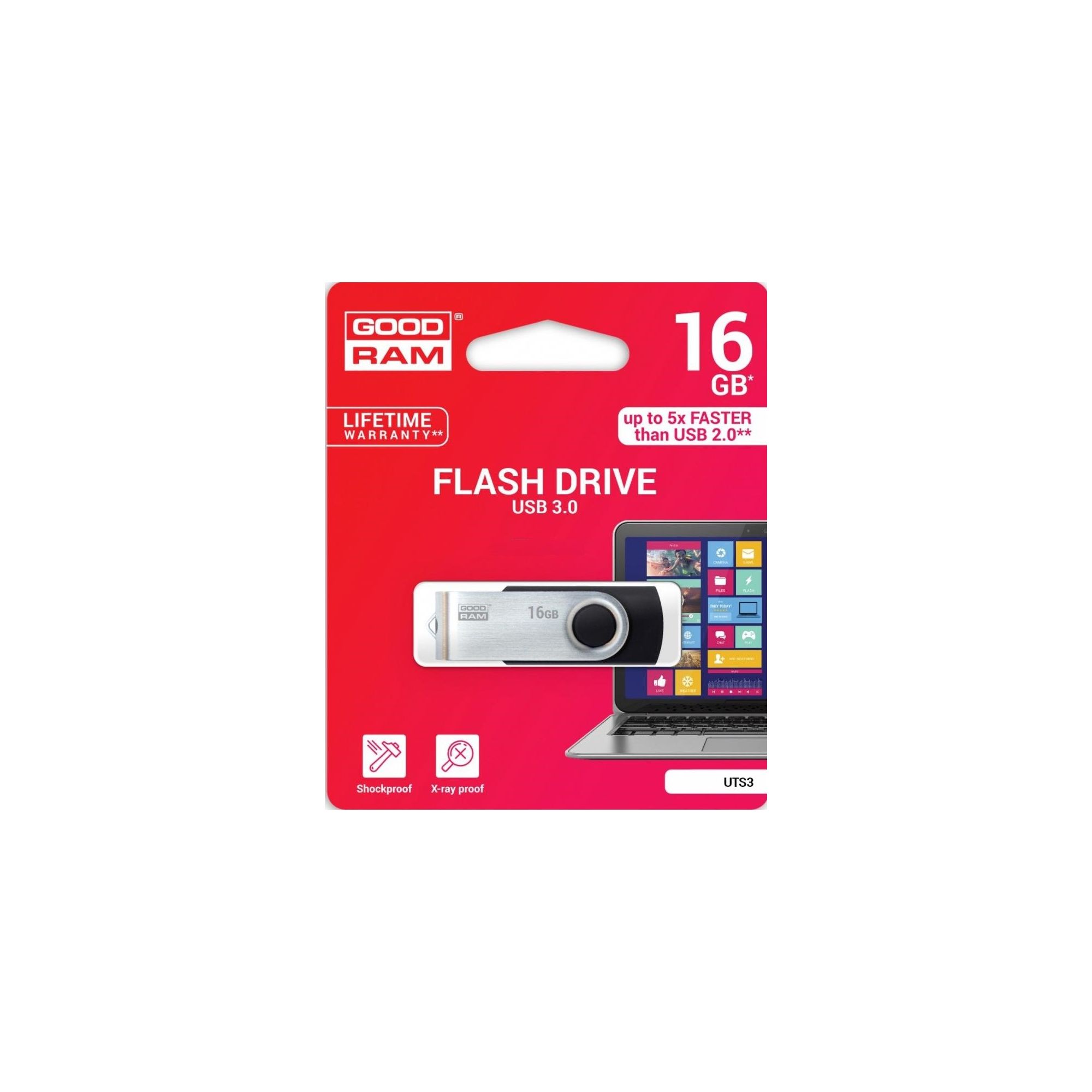 Atmintinė USB 3.0 GOODRAM UTS3 16GB