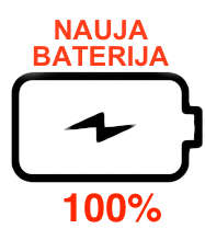 Baterijos gyvybingumas NAUJA BATERIJA Product page